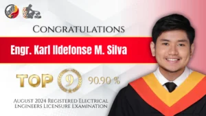 Engr. Karl Ildefonse M. Silva Rises to Top 9 in August 2024 REELE